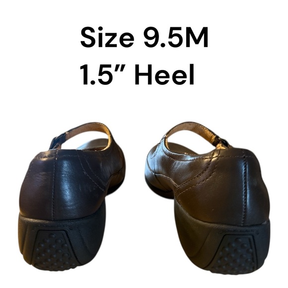 Naturalizer Brown Leather Mary Jane Comfort Heels 1.5” Low Heel Work Shoes 9.5M - Picture 8 of 11